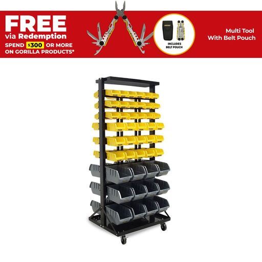 Gorilla GSR-DBL-SET Double Sided Storage Rack with Bins