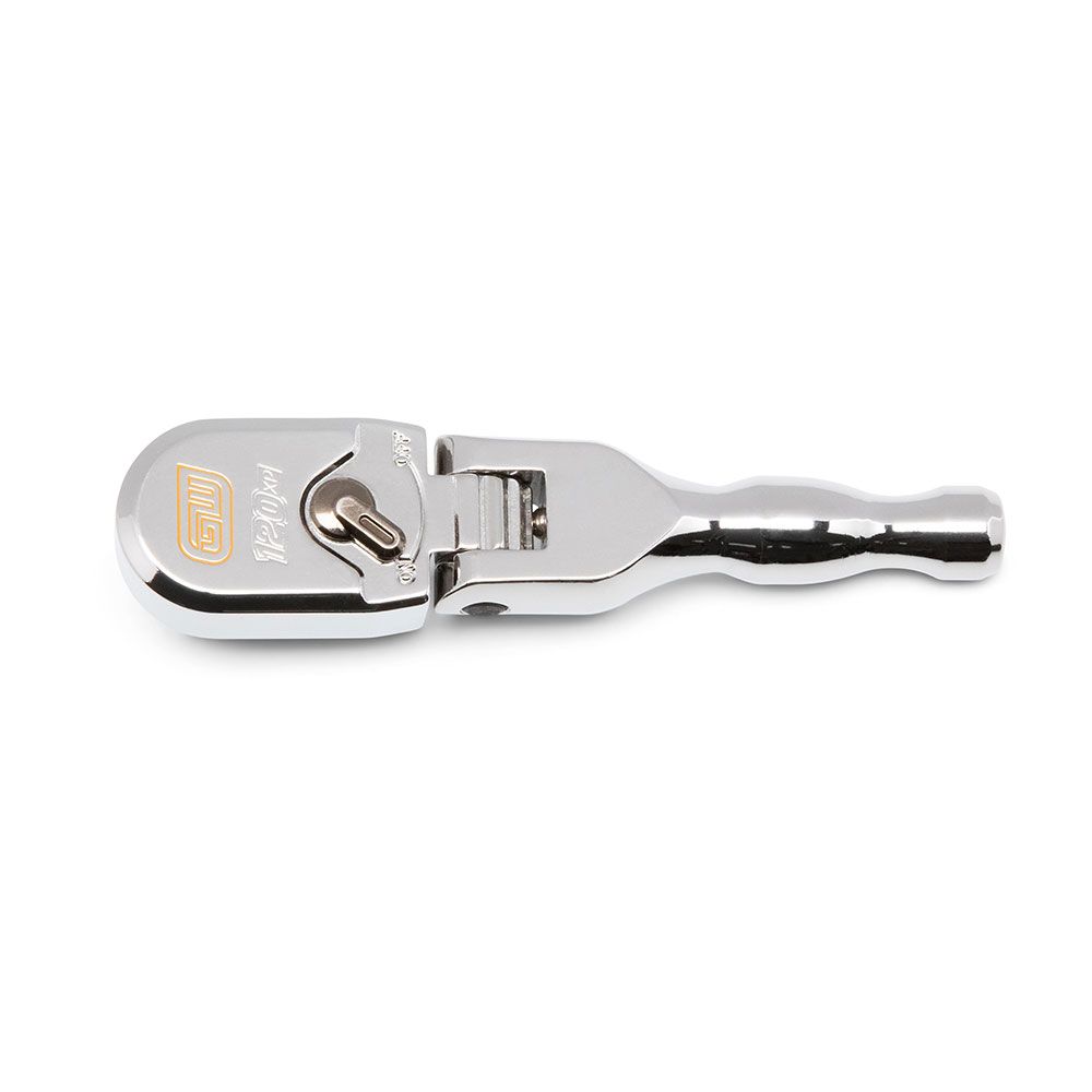 GEARWRENCH 81212XP 3/8" Drive 120XP™ Full Polish Chrome Stubby Flex Head Teardrop Ratchet 4-3/4" – image 3