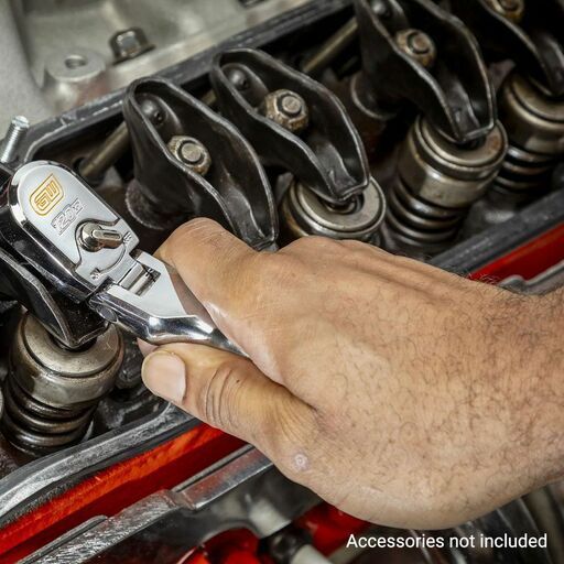 GEARWRENCH 81212XP 3/8" Drive 120XP™ Full Polish Chrome Stubby Flex Head Teardrop Ratchet 4-3/4" – image 6