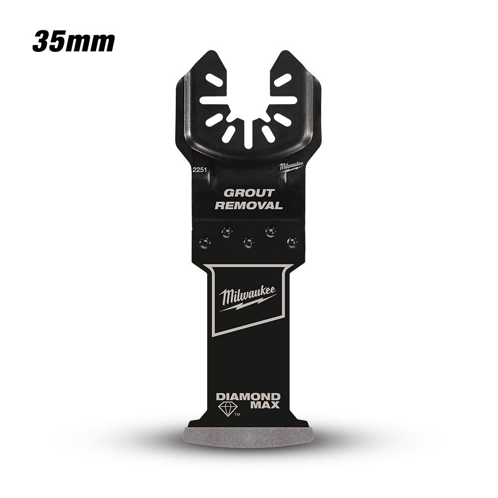 Milwaukee 49252251 35mm (1-3⁄8") Open-Lok Diamond Max Plunge Cut Grout Removal Blade – image 1