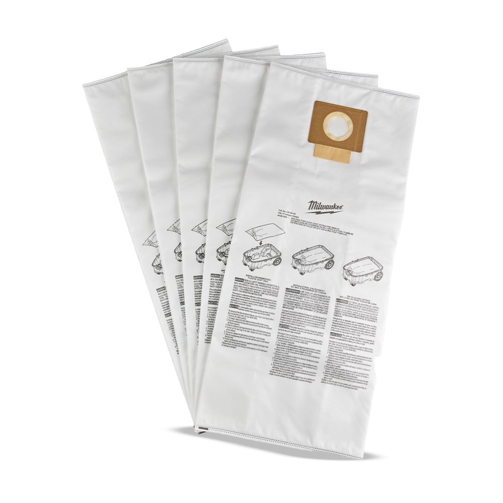Milwaukee 49901969 5-Pack Fleece Dust Bags M18ONEF2POVC34M0 – image 2
