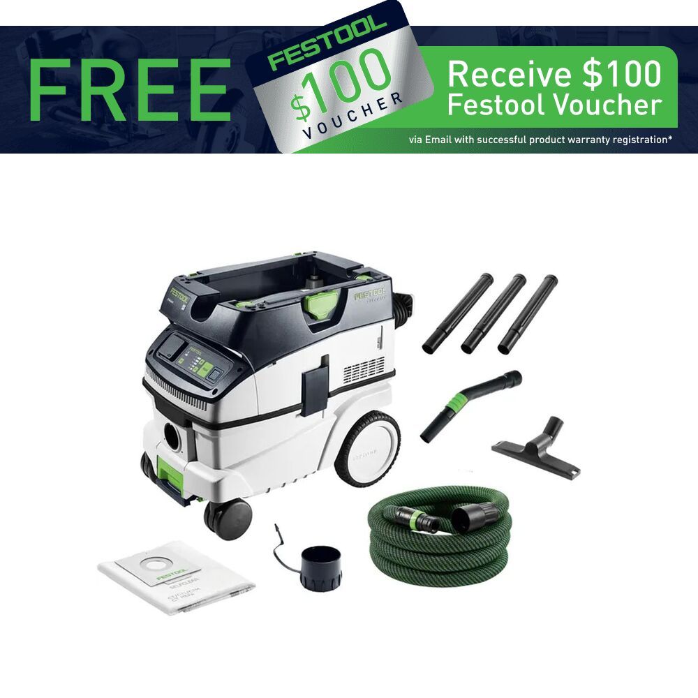 Festool CTM 26 EI AU (577921) 1200W 26L M Class Wet & Dry Dust Extractor – image 1