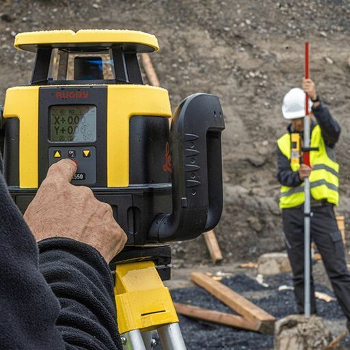 Leica CLAx550 (LG6018541CLC) Rugby Hz/Vt Dial-In Dual Grade Rotary Laser Level with Digital Receiver Rechargeable Kit – image 8