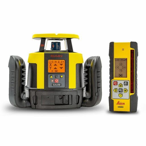 Leica CLAx250 (LG6018539CLC) Rugby Hz Manual Grade Rotary Laser Level with Digital Receiver Rechargeable Kit – image 2