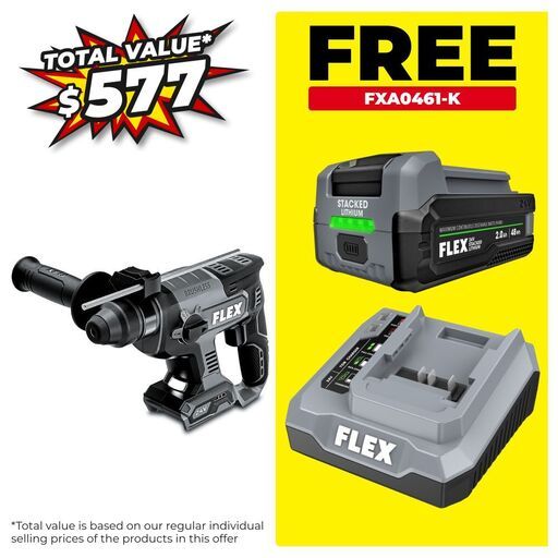 Flex FXA1531-Z 24V Li-ion Cordless 22mm (7/8") SDS Plus Rotary Hammer - Skin Only