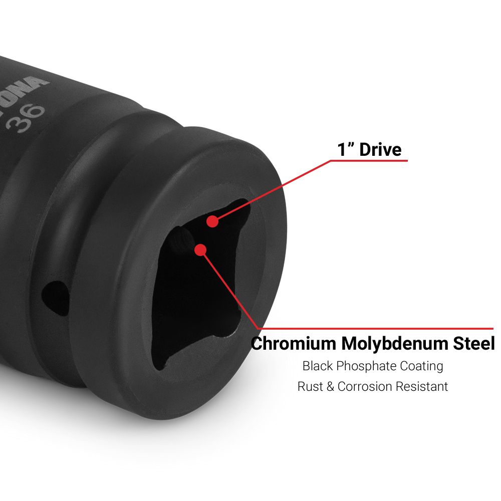 Daytona D1S36MM 36mm 1" Drive 6 Point Impact Socket – image 5