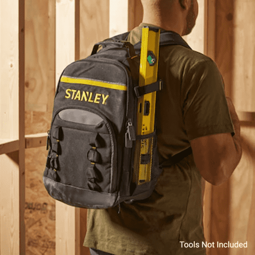 Stanley STST1-72335 Nylon Tool Black & Yellow Backpack – image 4