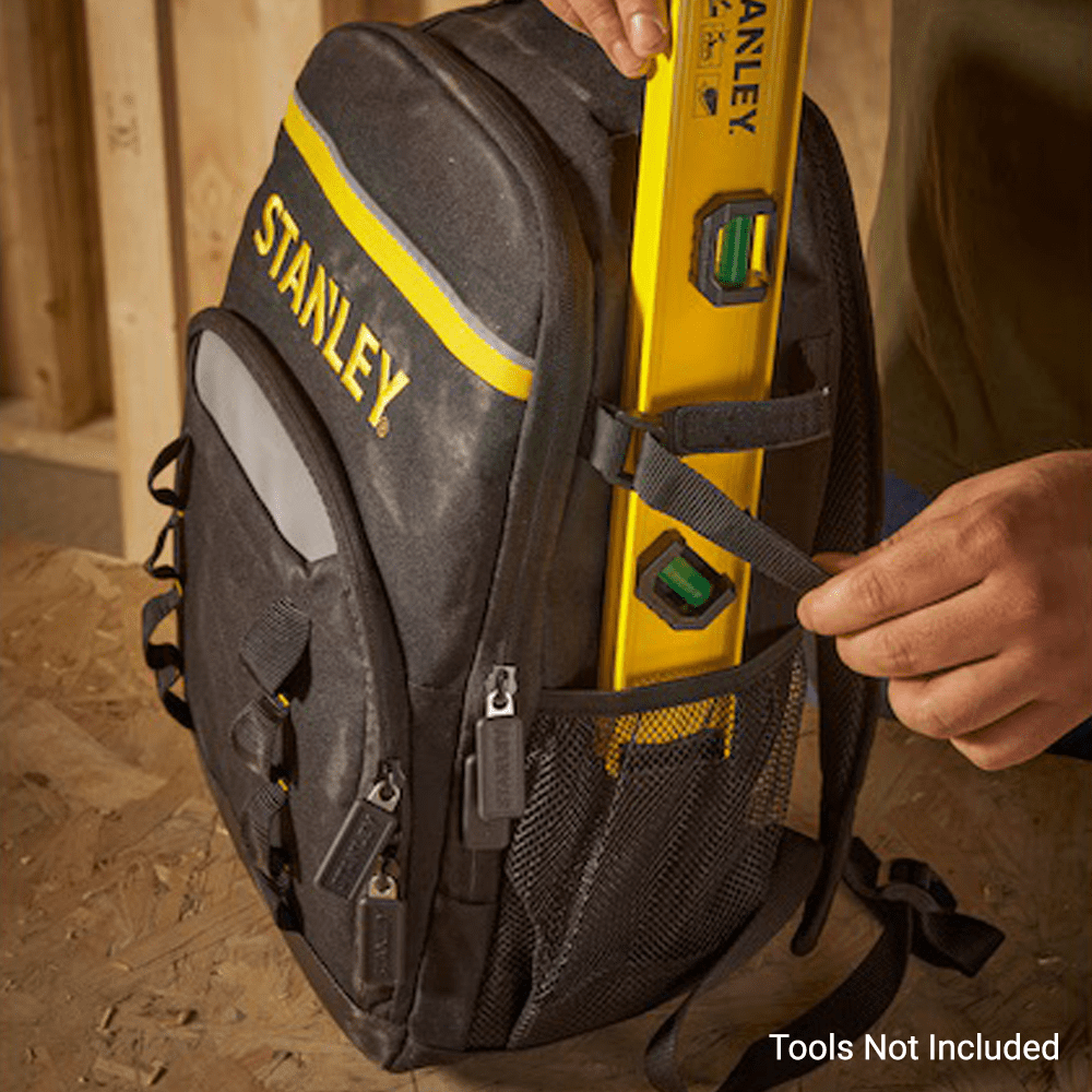 Stanley STST1-72335 Nylon Tool Black & Yellow Backpack – image 2