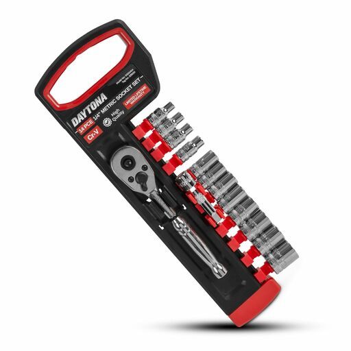 Daytona DSS1414 14pce 1/4" 4-14mm 12pt Metric Socket Set with 50mm Extension Bar – image 2