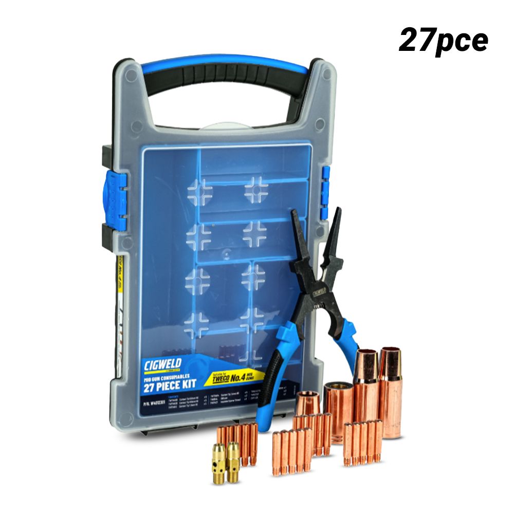 Cigweld W4012301 27pce Tweco #4 Front End Consumable Kit – image 1