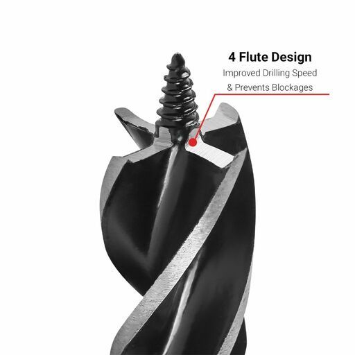 MAGNUS MAB28 1/4" Hex Shank 28mm x 165mm Auger Bit  4 Lute – image 3
