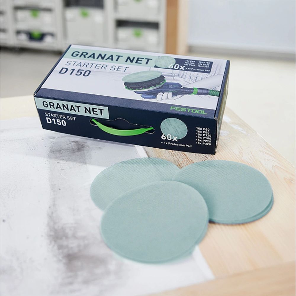 Festool SYS-STF D150 GR NET-Set (578667) 60-Pack - 150mm Granat NET Abrasive Discs - Mixed Set – image 4