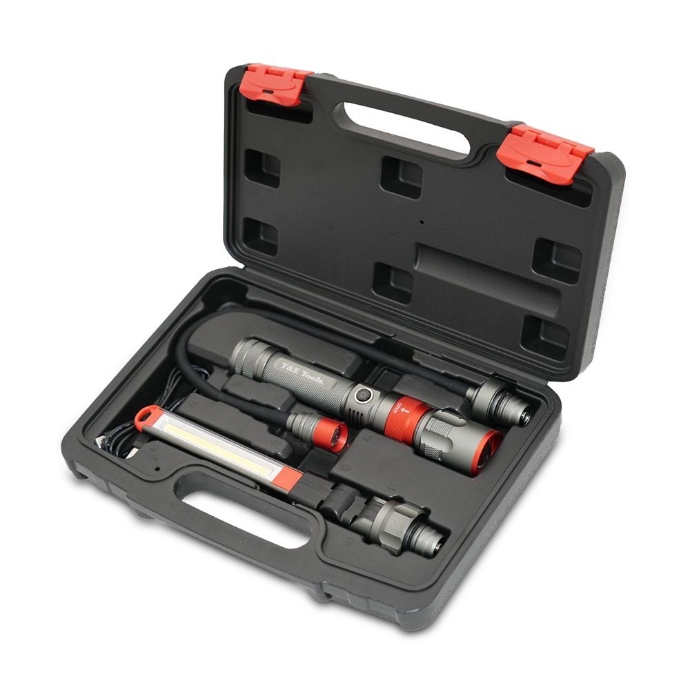 T&E Tools L2000 4pce Changeable Multi-Function LED Work Light Set – image 2