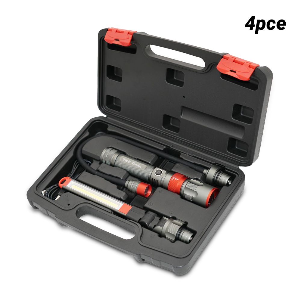 T&E Tools L2000 4pce Changeable Multi-Function LED Work Light Set – image 1