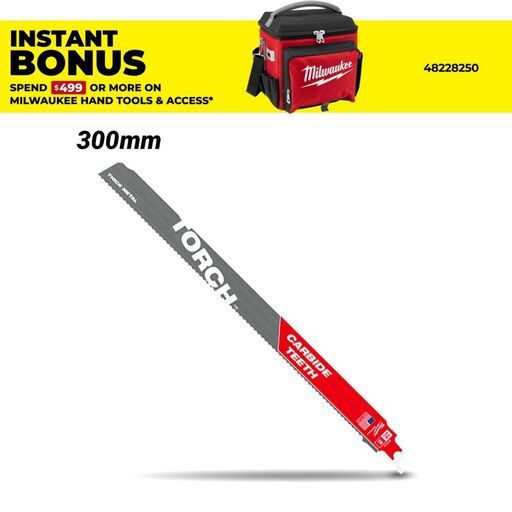 Milwaukee 48005203 300mm (12") 8TPI SAWZALL The TORCH with Carbide Teeth Blade