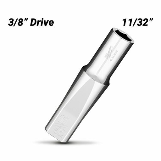 Milwaukee 45348030 3/8" Drive 11/32" Socket SAE Deep – image 2