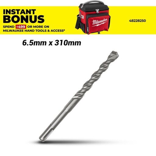 Milwaukee 4932399323 6.5mm x 310mm SDS Plus M2 2-Cut Drill Bit