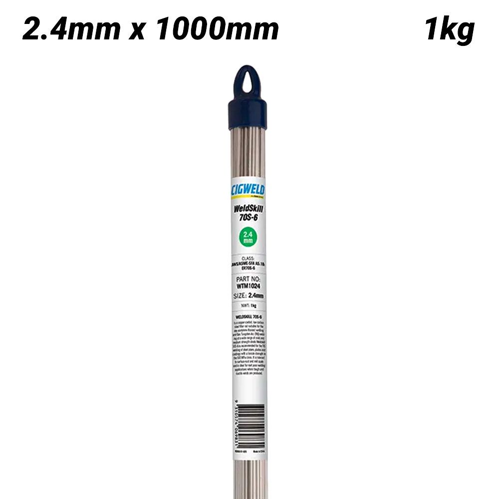 Cigweld WTM1024 Weldskill 70S-4 TIG Rod 2.4mm x 1000mm 1kg – image 1