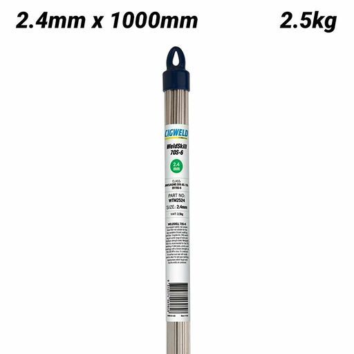 Cigweld WTM2524 Weldskill 70S-6 TIG Rod 2.4mm x 1000mm 2.5kg