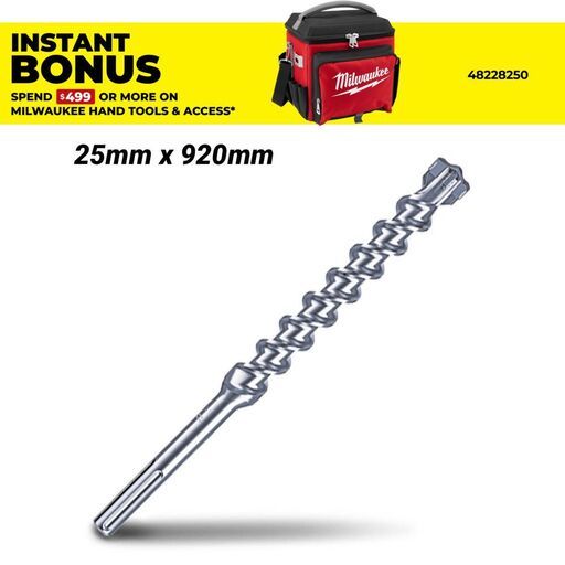 Milwaukee 4932352776 25mm x 920mm SDS Max 4-Cut Drill Bit