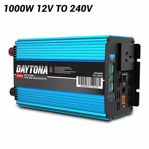 Daytona DSI1000W 1000W 12V to 240V Pure Sine Wave Inverter