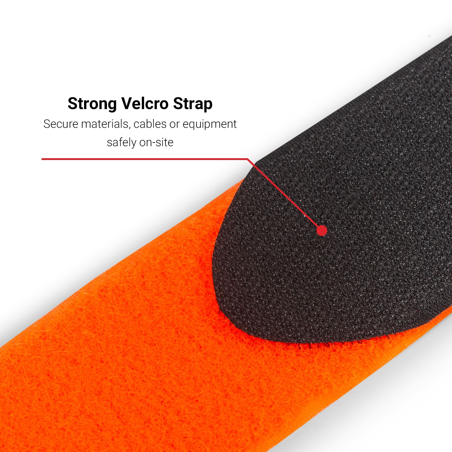 Climbrite CVS5M 50mm x 5m Velcro Strap Hi-Vis Fluoro Orange – image 3