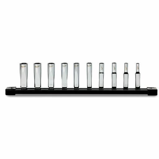 Milwaukee 48229104 10pce 1/4" Drive Deep Metric Socket Set with Storage Rail – image 4