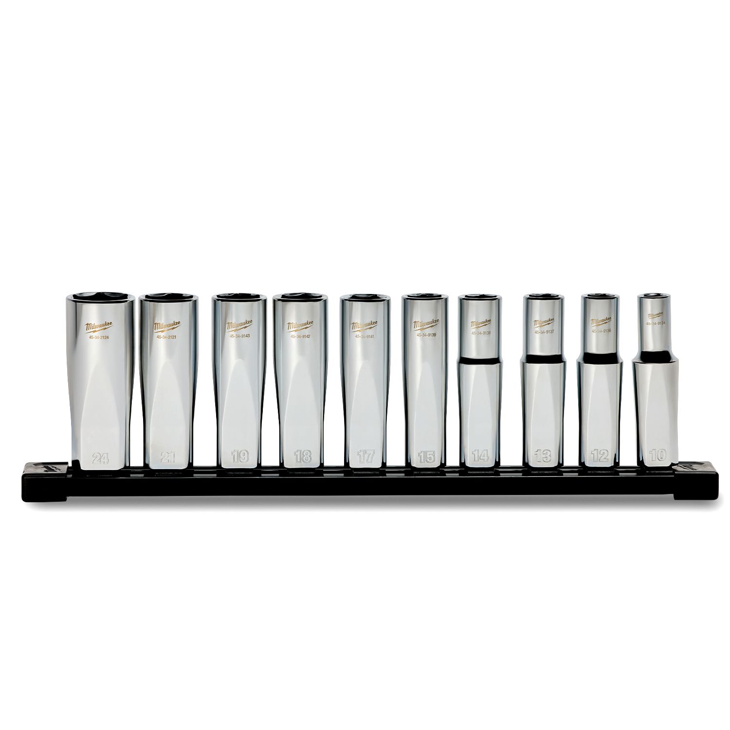 Milwaukee 48229113 10pce 1/2" Drive Deep Metric Socket Set with Storage Rail – image 4