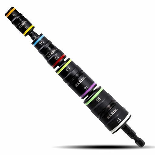 Klein A-32934M 7mm to 17mm 8-in-1 Impact Rated Flip Socket Metric Set