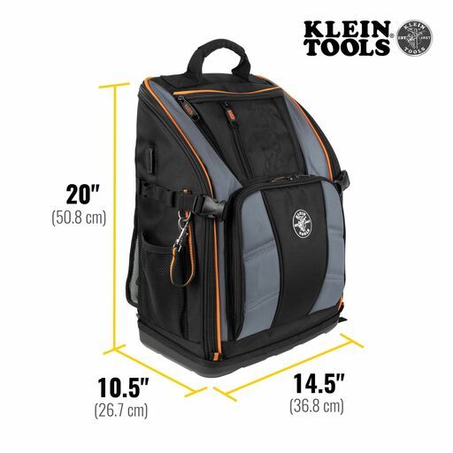 Klein A-62482 Tradesman Pro™ Tool Station Tool Bag Backpack with 27 Pockets – image 3