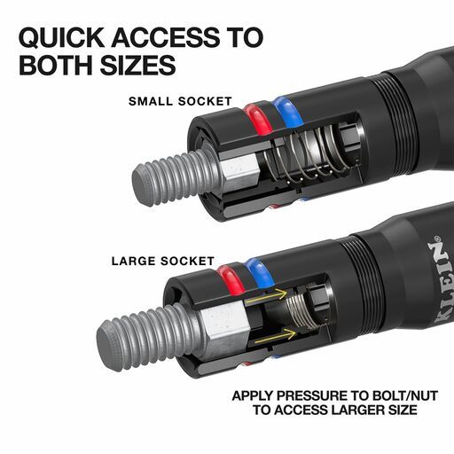 Klein A-651QS Quad-4 Heavy-Duty Impact SAE Flip Socket – image 3