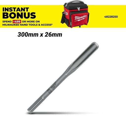 Milwaukee 4932343740 300mm x 26mm SDS Max Hollow Chisel