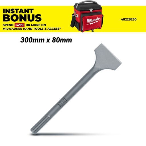 Milwaukee 4932343744 300mm x 80mm SDS Max Spade Chisel