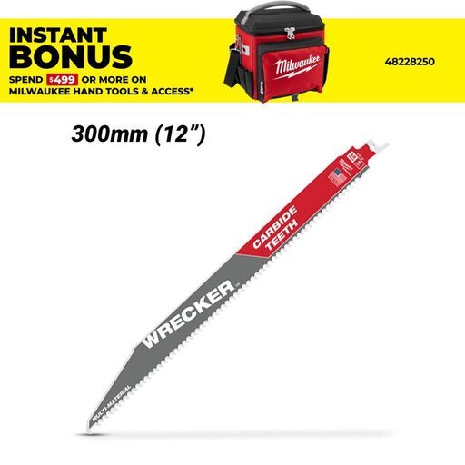 Milwaukee 48005243 300mm (12") 6TPI SAWZALL The WRECKER with Carbide Teeth Demolition Blade