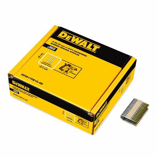 DeWalt DFS9175B1G-QZ 960-Pack 45mm (1-3/4") 9Ga Galvanised Barbed Fencing Staple to Suit DCFS950 – image 5