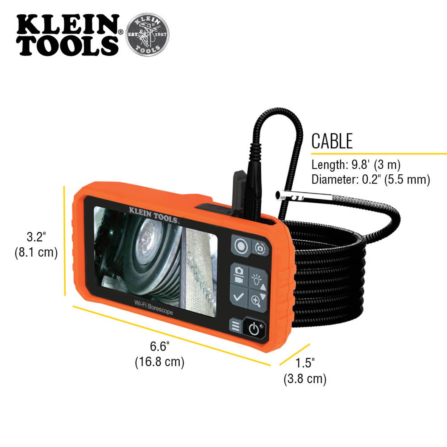 Klein A-ET19 Pro Borescope 3m IP67 Armed Camera with Wi-Fi – image 3