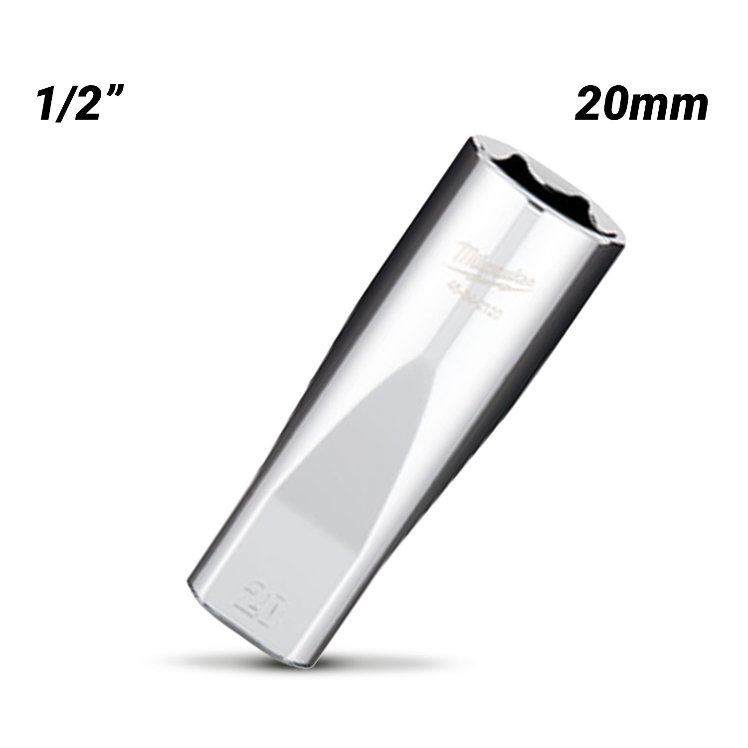 Milwaukee 45342120 1/2" Drive 20mm Metric Deep 6-Point Socket – image 2