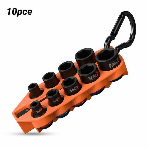 Klein A-33809 10pce Grab-And-Go SAE Impact Socket Set