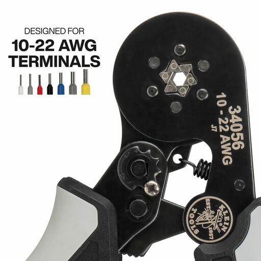 Klein A-34056 Ratcheting Ferrule Hex Crimper – image 2