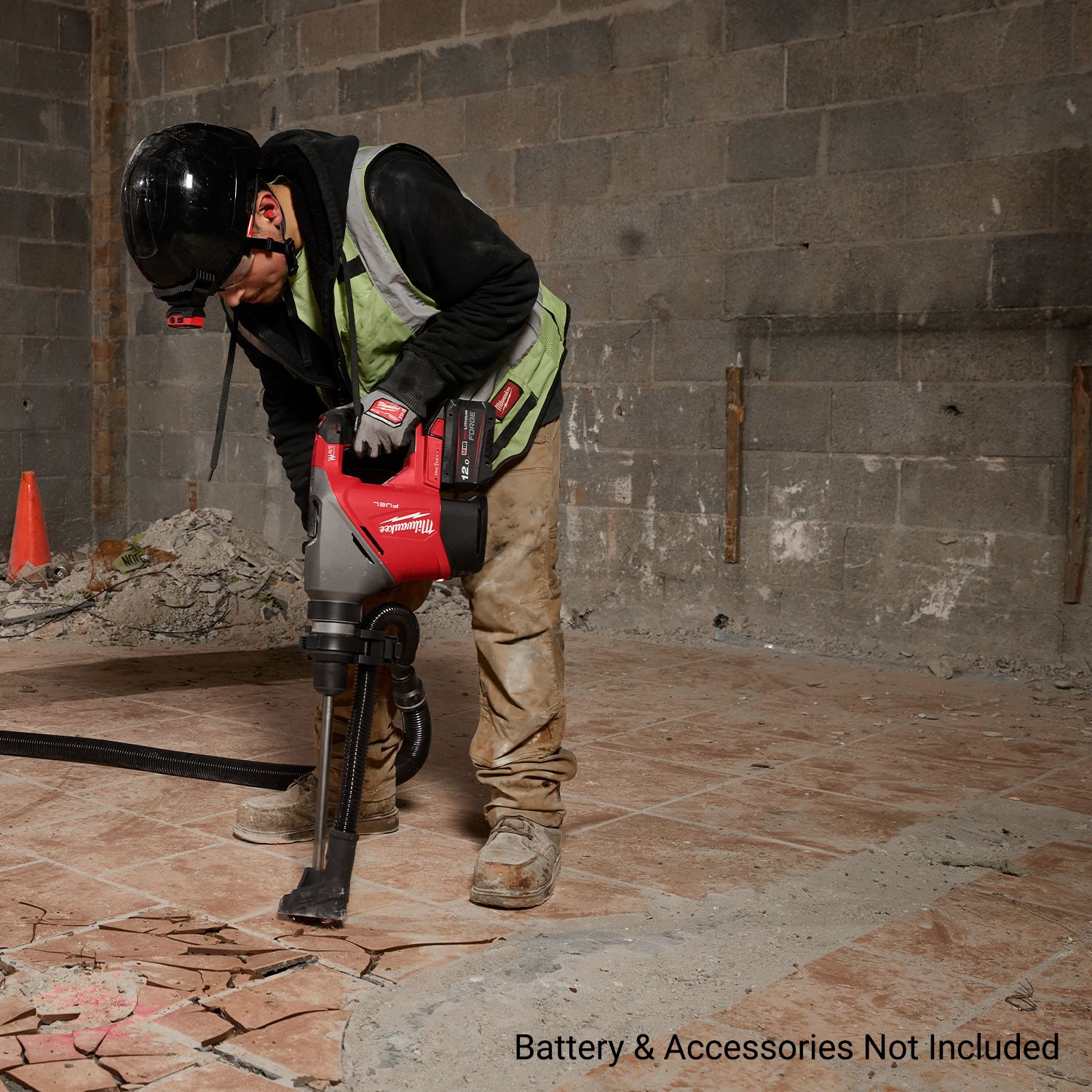Milwaukee M18FHACO5400C 18V Li-ion FUEL™ 40mm SDS Max Rotary Hammer with VACLINK™ and ONE-KEY™ - Skin Only – image 6