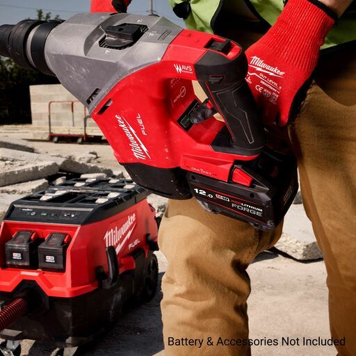 Milwaukee M18FHACO5400C 18V Li-ion FUEL™ 40mm SDS Max Rotary Hammer with VACLINK™ and ONE-KEY™ - Skin Only – image 8