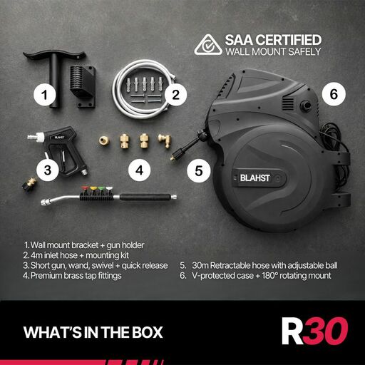 BLAHST R30 (G0-BL-R30) 2600PSI Wall Mount Pressure Washer – image 11