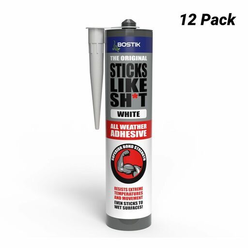 Bostik 30631207-12PK 12-Pack 290ml Cartridge Sticks Like Sh*t All Weather Adhesive