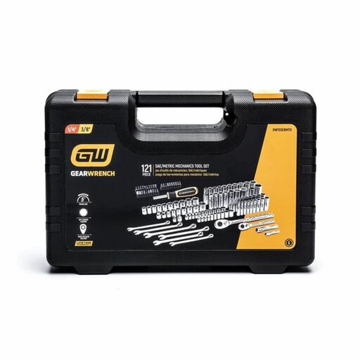 GEARWRENCH GW72SCBMTS 121pce 1/4” & 3/8” Drive 72-Tooth SAE/Metric Mechanics Hand Tool Set – image 3