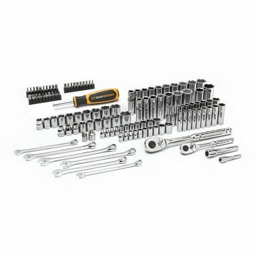 GEARWRENCH GW72SCBMTS 121pce 1/4” & 3/8” Drive 72-Tooth SAE/Metric Mechanics Hand Tool Set – image 2