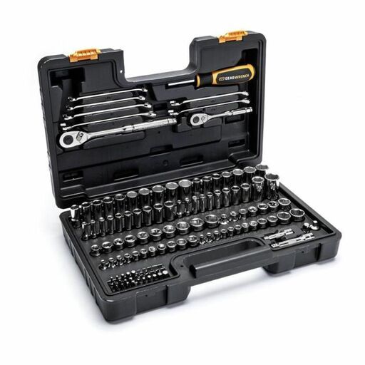 GEARWRENCH GW72SCBMTS 121pce 1/4” & 3/8” Drive 72-Tooth SAE/Metric Mechanics Hand Tool Set