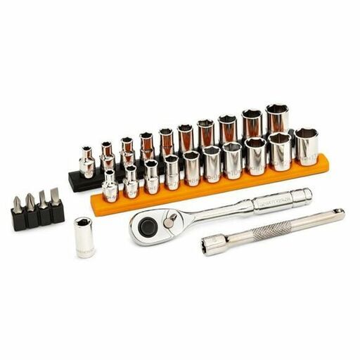 GEARWRENCH GWXSCBMTS14 27pce 1/4" Drive 72-Tooth 6-Point SAE/MM Mechanics Hand Tool Set