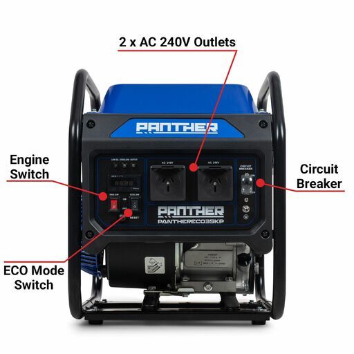 Panther PANTHERECO35KP 3500W Recoil Start Petrol Inverter Generator – image 3