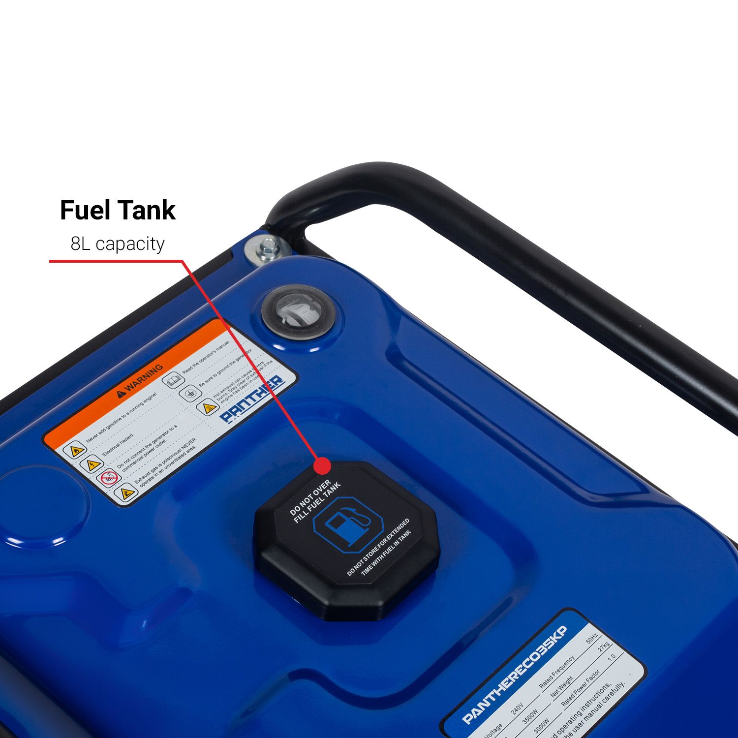 Panther PANTHERECO35KP 3500W Recoil Start Petrol Inverter Generator – image 6