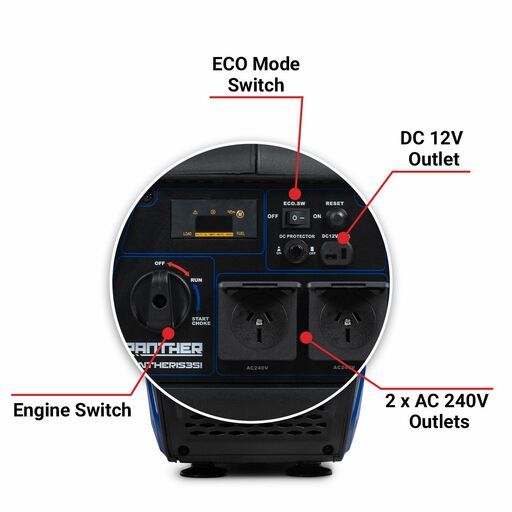 Panther PANTHERIS35I 3500W 4.6KVA Inverter generator – image 5